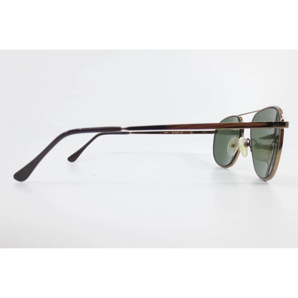 Oliver Mac Aviator Sunglasses Bronze Green Lens 56-17-145 BR Metal Frame Eyewear